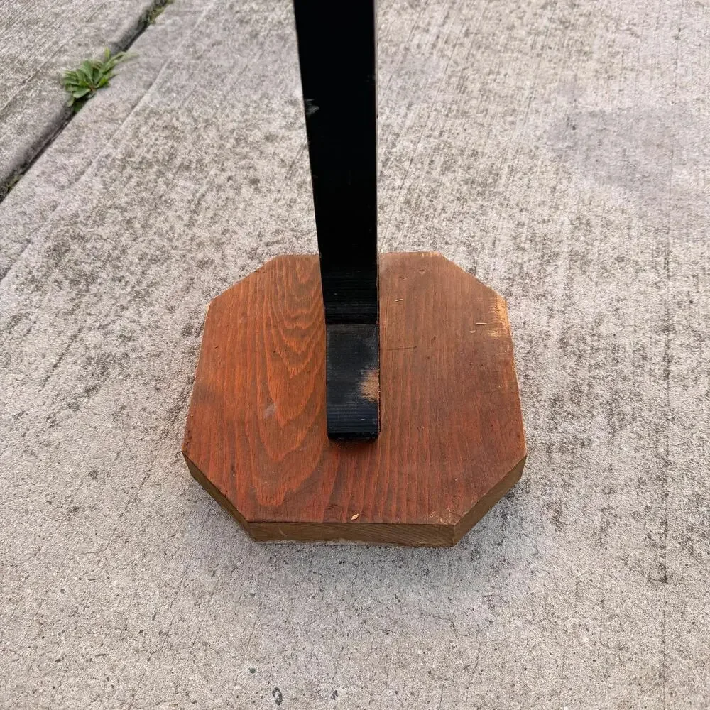 VTG Wooden Butler Silent Valet Stand Drink Tray Hand Painted Man Cave Art 38